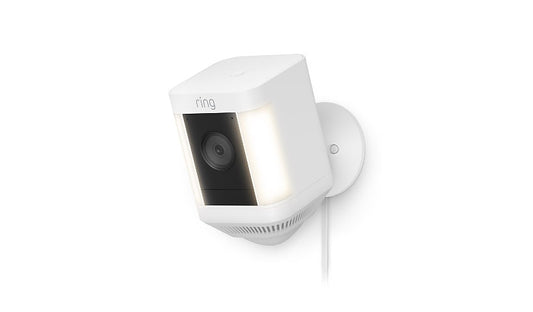 Ring Spotlight Cam Plus Plug-In 1080p LED Lights Siren Color Night White