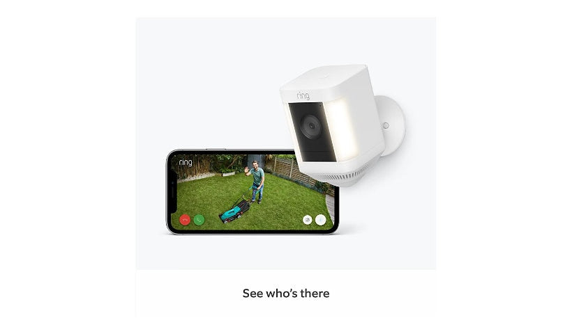 Ring Spotlight Cam Plus Battery 1080p Dual LED 105dB Siren Pack of 2