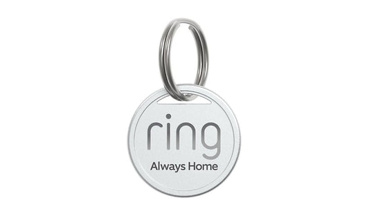Ring Pet Tag for Dogs Silver with Keyring