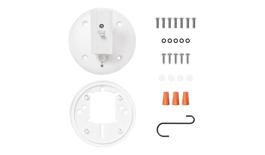 Ring Hardwired Camera Mounting Kit Wall Ceiling Indoor Outdoor White 1 Year