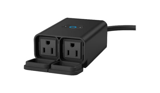 Ring Smart Lighting Outdoor Smart Plug Dual Outlet 900 MHz Black 1 Year