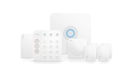 Ring Alarm 8 Piece Kit Base Keypad 4 Contact Sensors Motion Extender