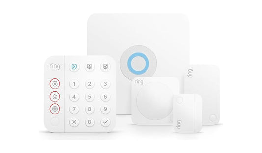 Ring Alarm 5 Piece Kit Home Security System Base Keypad Sensors Alexa