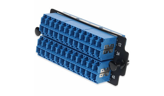Proline PRO-HDM-48FLCAP-BL HDM 48-Port LC Adapter Plate Simplex LC/UPC Blue