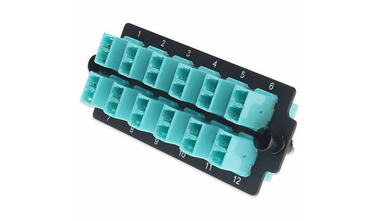 Proline PRO-HDM-24FLCAP-AQ HDM 24-Port LC Adapter Plate 12 Duplex LC/UPC Aqua