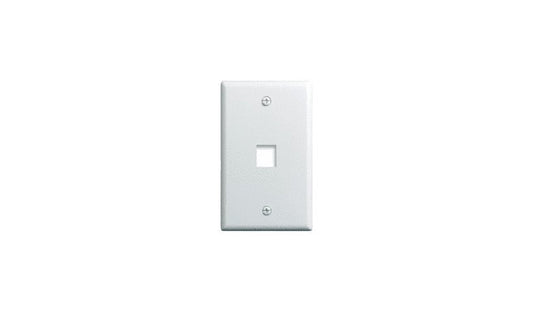 On-Q WP3401WH Vertical Keystone Wall Plate 1-Port White