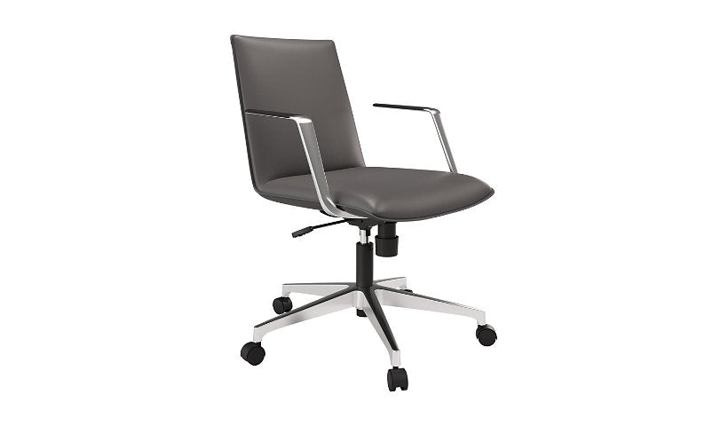 VARI Summit Conference Chair, Polished Aluminum, Warm Gray, 402842