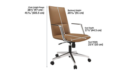 VARI Summit High-Back Executive Chair, Toffee, 402841