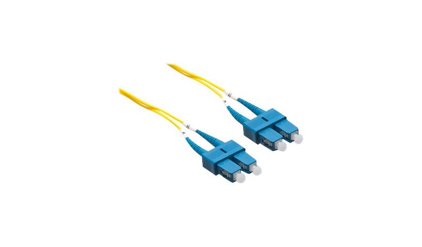 Axiom SCSCSD9Y-15M-AX 15m (49.2ft) SC to SC OS2 Single Mode Duplex Fiber Optic Cable, 9/125, Yellow
