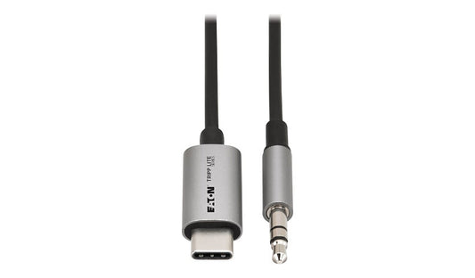 Eaton Tripp Lite USB-C to 3.5mm Stereo Audio Cable, 24-bit/192kHz DAC, 90 cm