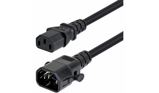 StarTech.com C14LC1318G10ABK6FT C14 to Locking C13 PDU Extension Power Cord 6 ft