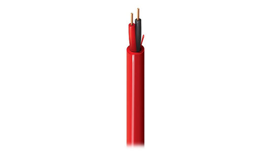 Belden Fire Alarm 6320UL 1000ft 2-Conductor Solid Copper Unshielded Plenum Cable, FPLP, Red, 6320UL 0021000