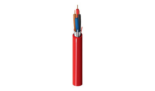 Belden 5522FL 1000ft Shielded Solid Riser-Rated Security and Alarm Cable, FPLR, Red, 5522FL 0021000