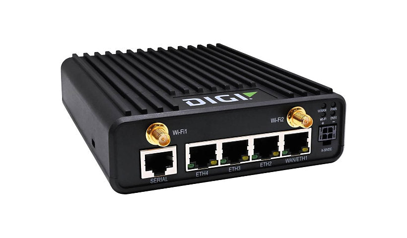 Digi IX25 IX25-RA-1G 5G Cellular Router, Wi-Fi 6, 4 x GbE, DIN Rail, TAA