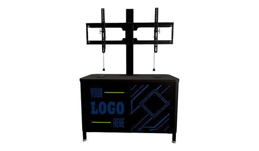 Spectrum Console Gaming Hub 2.0 Locking Unit, TV + 3 Consoles, Black/Blue