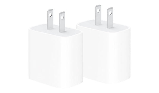 B3E AP-C20W-2 20W USB-C PD Charger White Pack of 2 1 Year