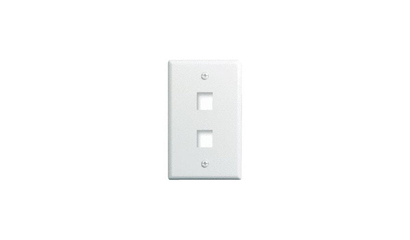 Legrand WP3402WH On-Q 2-Port Vertical Keystone Wall Plate White