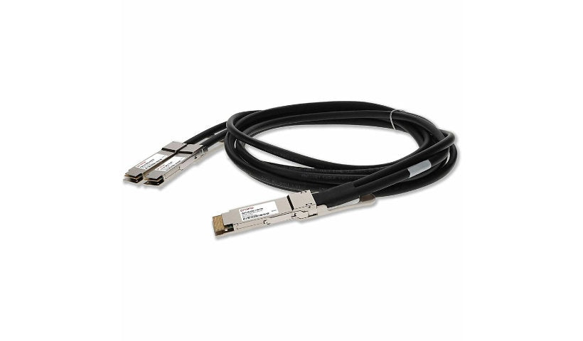 Proline Arista Networks CAB-D-2Q-400G-2-5M Compatible 2.5m (8.2ft) 400GBase-CU QSFP-DD to 2x QSFP56 Passive Twinax Direct Attach Copper Cable, TAA Compliant, CAB-D-2Q-400G-2-5MPRO