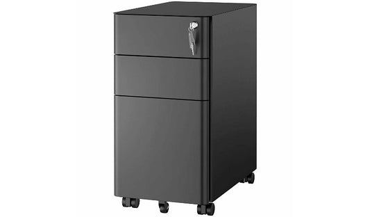 Mount-It! Slim Rolling 3-Drawer File Cabinet, MI-944B