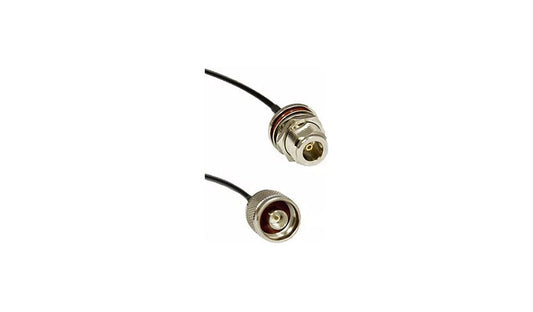 AccelTex ATS-00028 100 Series Antenna Cable 18 in N Plug to N Bulkhead Jack