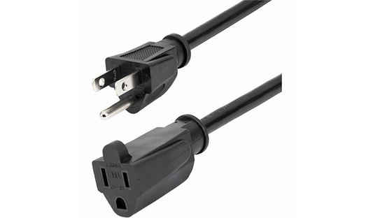 StarTech.com PAC101 NEMA 5-15P to NEMA 5-15R Power Extension Cord 1 ft 13A 125V