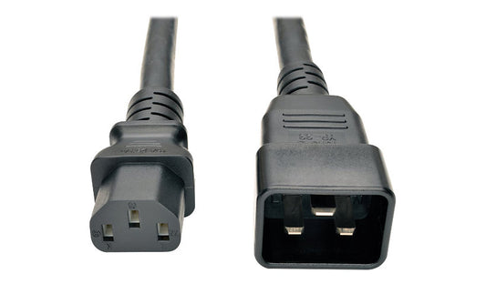 Tripp Lite P032-007 C20 to C13 Heavy-Duty Power Cord 7 ft 15A 100-250V 14 AWG