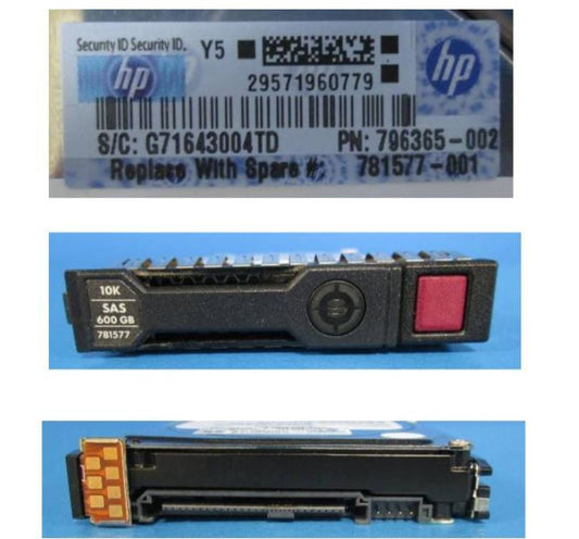 HPE EG0600JETKA-SC 600GB 10K RPM 2.5in SFF 12G SAS Enterprise HDD for Gen9 Gen10