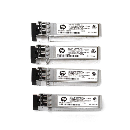 HPE MSA 717875-001 8Gb Short Wave FC SFP+ Transceiver 4-Pack for MSA 2040
