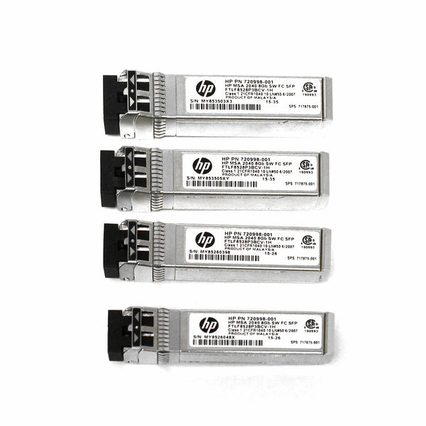 HPE MSA FTLF8528P3BCV-1H 8Gb Short Wave FC SFP+ Transceiver 4-Pack for MSA 2040