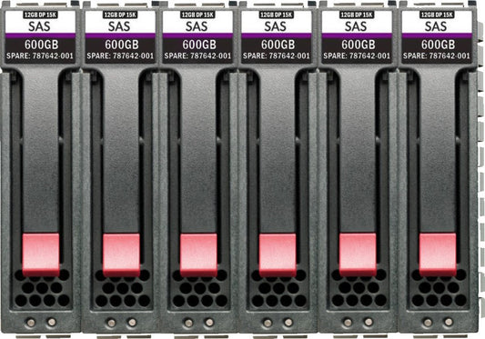 HPE R0P88A 3.6TB (6x 600GB J9F42A) 15K RPM 2.5in SFF 12G SAS HDD Bundle for MSA