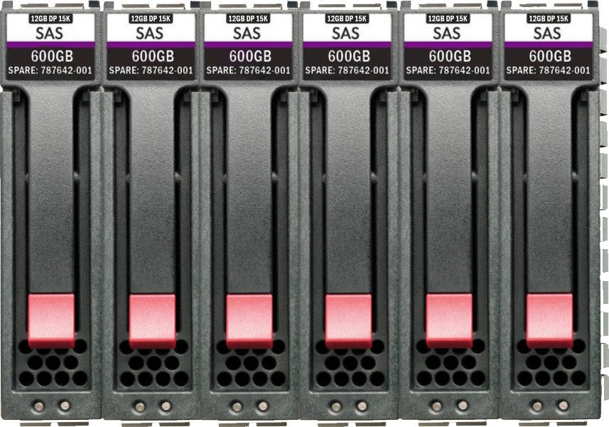 HPE R0P88A 3.6TB (6x 600GB J9F42A) 15K RPM 2.5in SFF 12G SAS HDD Bundle for MSA