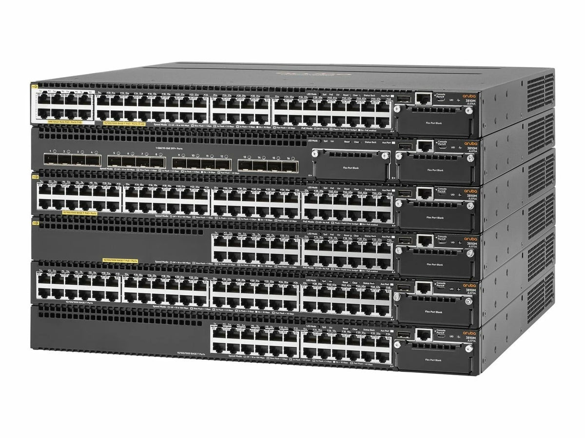 HPE JL075-61001 Aruba 3810M 16SFP+ 2-Slot 1U Stackable Layer 3 Switch