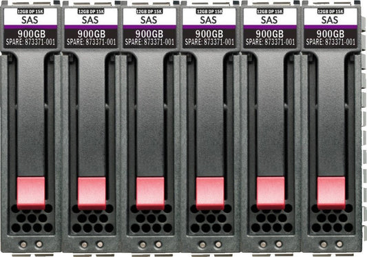 HPE R0P89A 5.4TB (6x 900GB Q1H47A) 15K RPM 2.5in SFF 12G SAS HDD Bundle for MSA