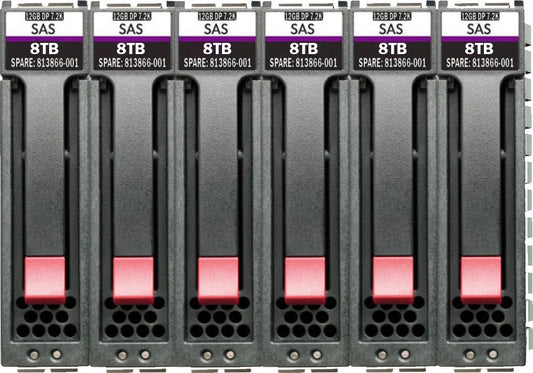 HPE R0P90A 48TB (6x 8TB M0S90A) 7.2K RPM 3.5in LFF 12G SAS HDD Bundle for MSA