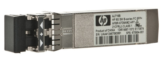HPE AJ716B 8Gb SFP+ Fibre Channel Short Wave Transceiver