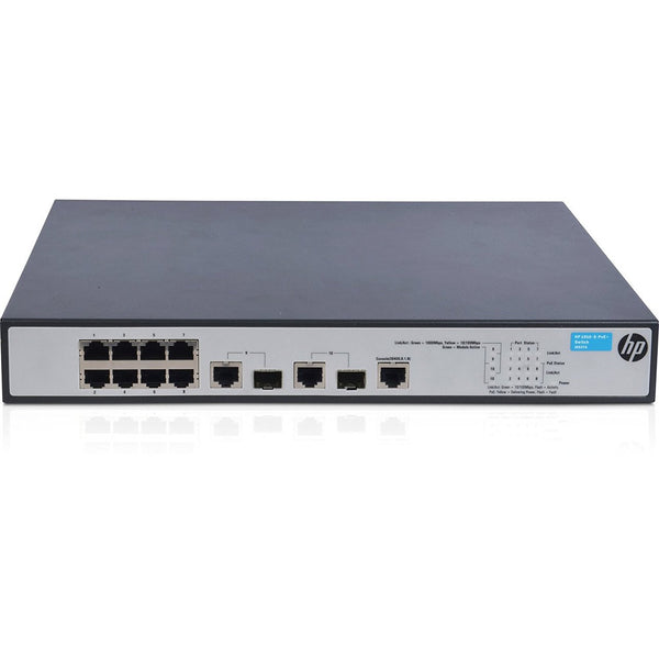 HPE JG537A 1910-8-PoE+ 8-Port 10/100 PoE+ + 2 Combo SFP Managed Switch